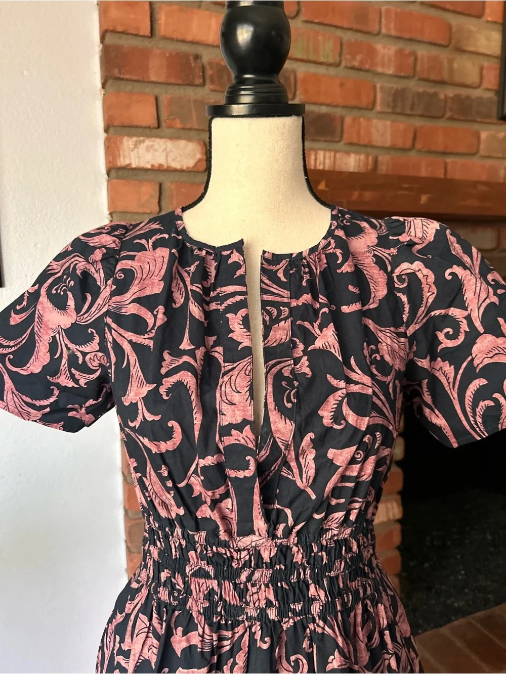 NWT Anthropologie Somerset Paisley Print Maxi Dress in Navy/Marin Sz XS - Picture 4 of 9
